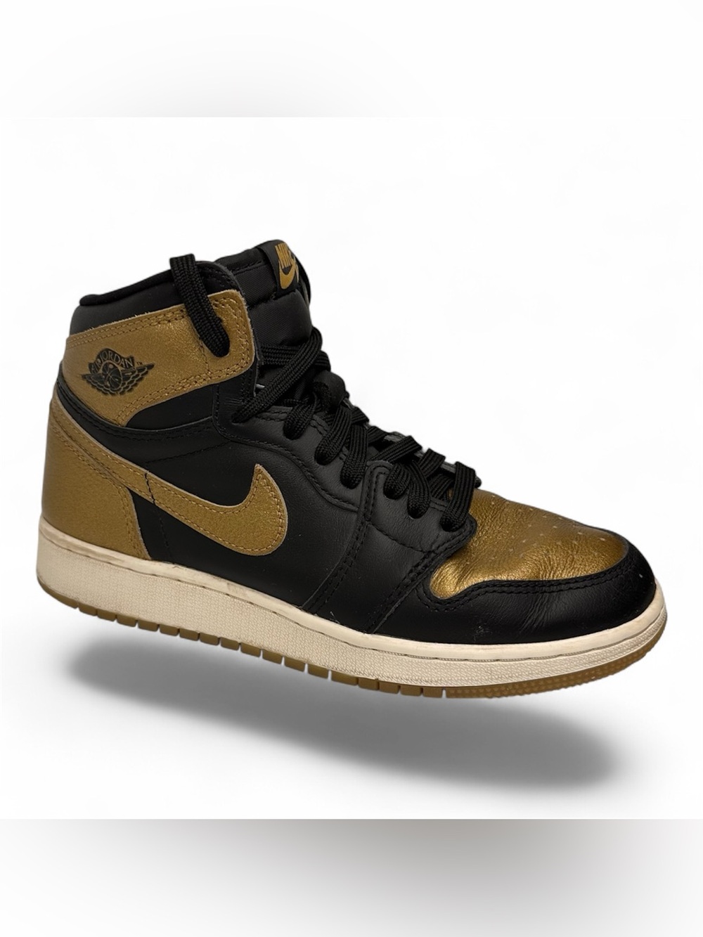 Air Jordan 1 Retro High OG GS Black Metallic Gold 5Y